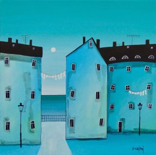 CZ/ Tyrkysové odlesky, akryl na plátně, 40×40 cm. Tyrkysová barva vzbuzuje pocit harmonie, klidu a vnitřní rovnováhy. Má...